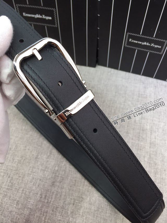 Zegna男士皮帶 傑尼亞雙面用小牛皮腰帶  jjp1380